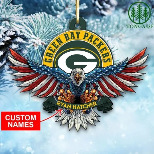 Discover Personalized Green Bay Football Team Packers Christmas Ornament Gift Decor