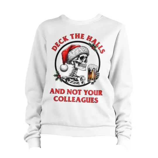 Discover Funny Christmas Skeleton Sweater Jumper for Office Party and Secret Santa