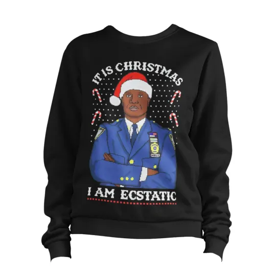 Discover Christmas 99 Precinct Ugly Jumper Sweater Holt I Am Ecstatic Funny Festive
