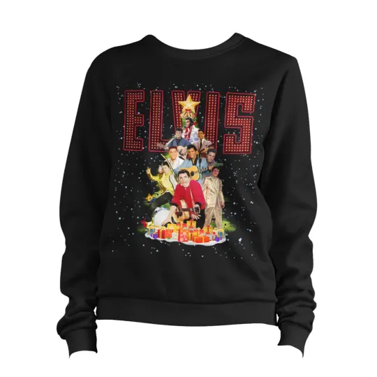 Discover Elvis Christmas Tree Sweater Jumper Festive Music Gift