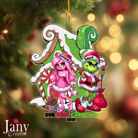 Discover Personalized funny character Couple Christmas Ornament: Custom  Acrylic Xmas Gift Ornament