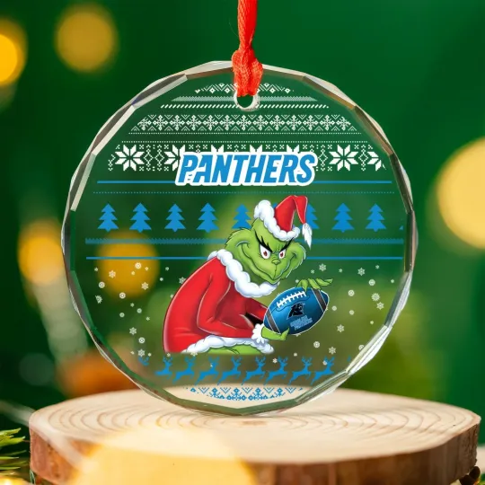 Discover Carolina Football Team Pantherss Glass Christmas Ornament Gift