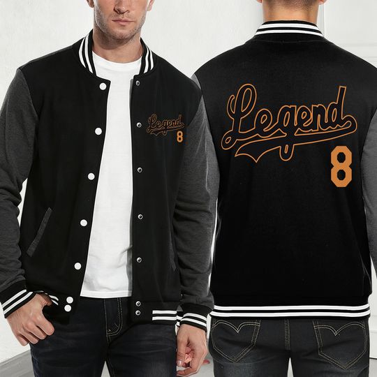 Discover Legend 8 Letter Printed Jackets Men Autumn Comfortable Baseball Jersey Basics Pocket Fleece Warm Coats Loose Casual Male Clothes
