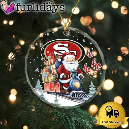 San Francisco Football Team 49erss Glass Christmas Ornament Gift