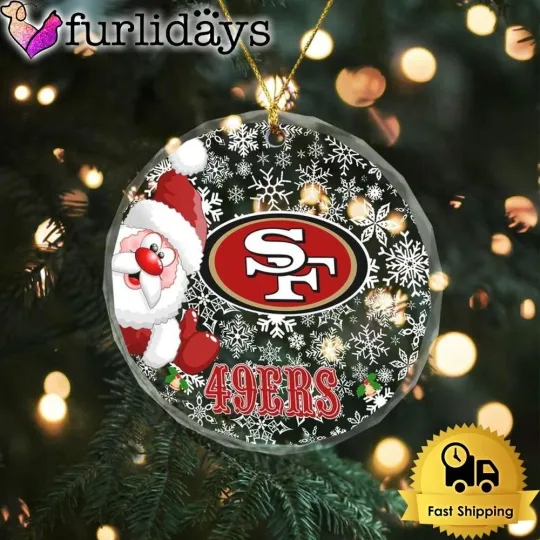Discover San Francisco Football Team 49erss Glass Christmas Ornament Gift