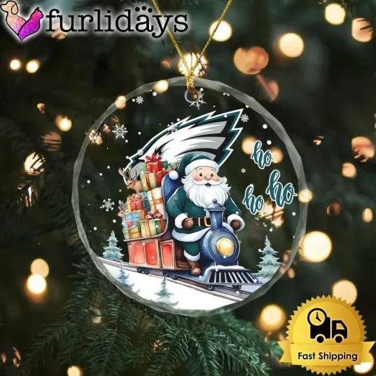 Philadelphia Football Team Eagless Glass Christmas Ornament Gift