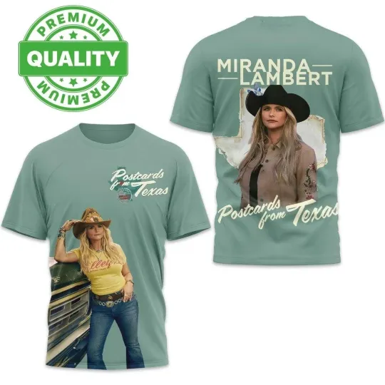 Discover Miranda Lambert Postcards From Texas 3D AOP T-Shirt