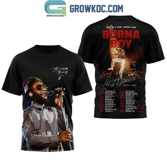 Discover Burna Boy No Sign Of Weakness World Tour 3D T-Shirt
