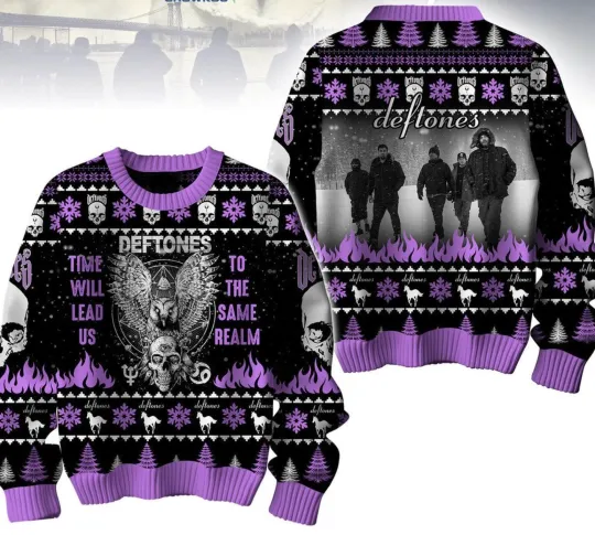 Discover Deftone Time Will Lead Us To The Same Realm Christmas Ugly Sweater