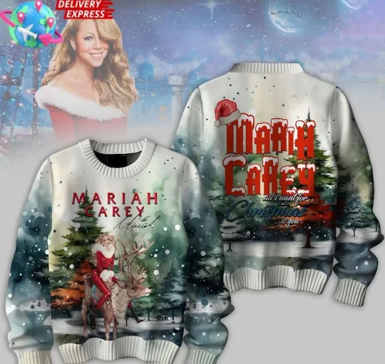 Discover Mariah Carey All I Want For Christmas is You Ugly Sweater