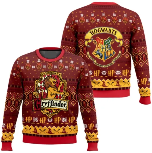 Harry Potter Gryffindor Ugly Christmas Sweater