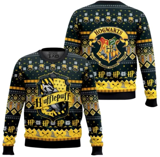 Huflepuff1 Harry Potter Ugly Christmas Sweater