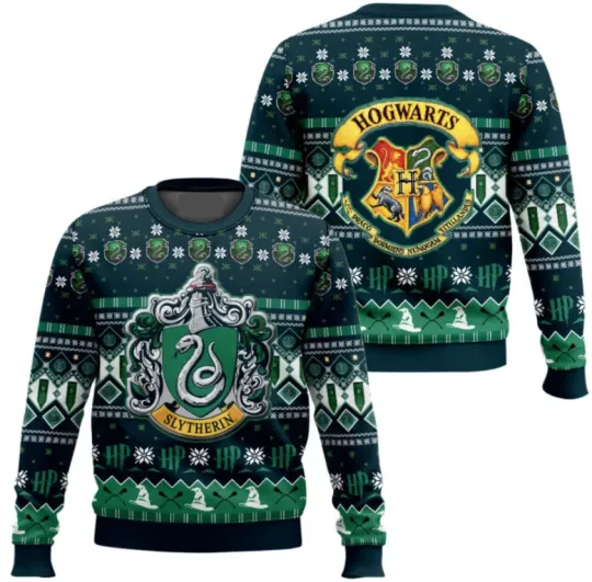 Harry Potter Slytherin Ugly Christmas Sweater