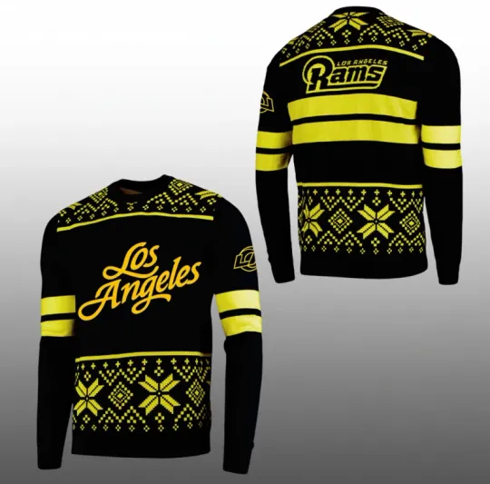 La Ram 2025 Rivalries Midnight Mode Ugly Christmas Sweater