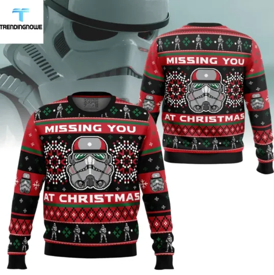 Discover Star Wars Stormtrooper Missing You At Christmas Ugly Sweater 2025