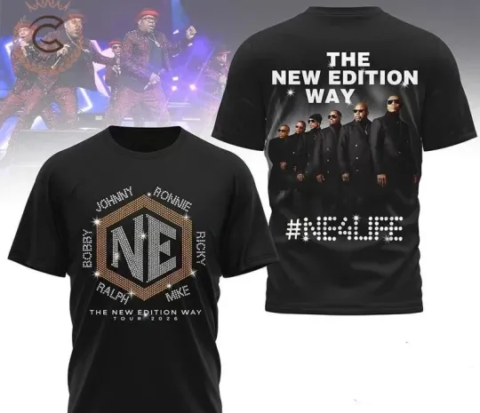 The New Edition Way Tour 2026 PRINTED  T Shirt
