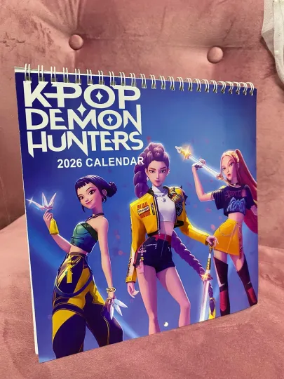 Kpop Demon Hunter 2026 Wall Calendar, Huntrix Saja Boys Gift, Kpop Fans Gift