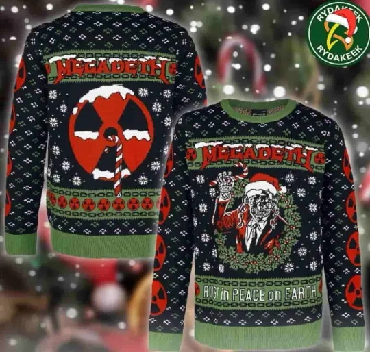 Discover Megadeth Rust In Peace On Earth Family Memories Christmas Ugly Sweater