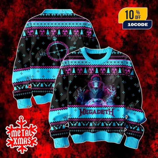 Megadeth Holiday Ugly Sweater 3D Chritsmas Gift