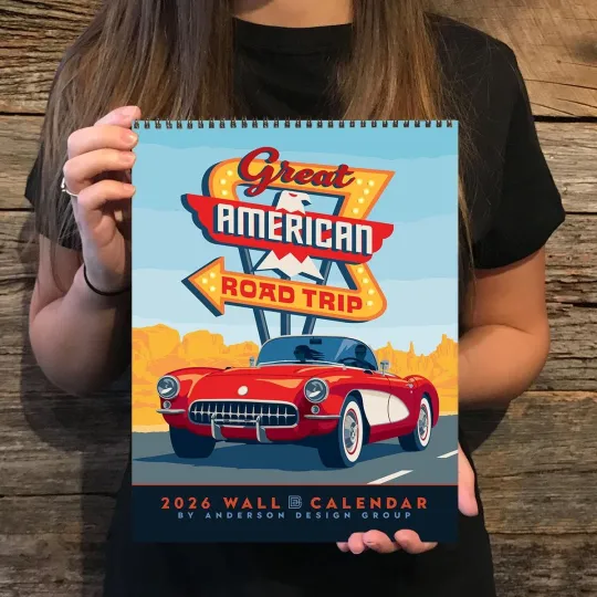 Discover 2026 Great American Road Trip Wall Calendar, USA Travel Adventure Gift