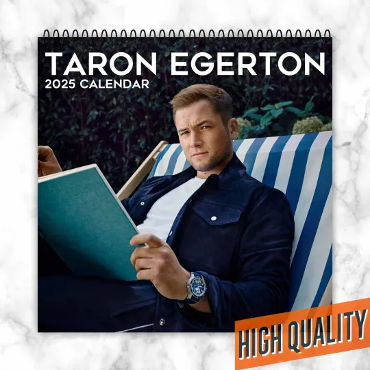 Discover Taron Egerton Wall Calendar 2026, Celebrating the Talented Actor, Perfect Gift