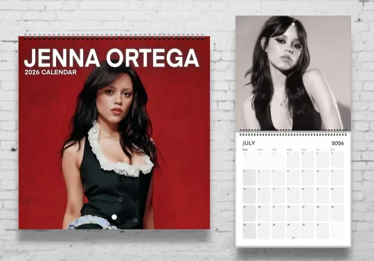 Discover Jenna Ortega 2026 Wall Calendar, Wednesday Addams Beetlejuice Nevermore Fan Gift