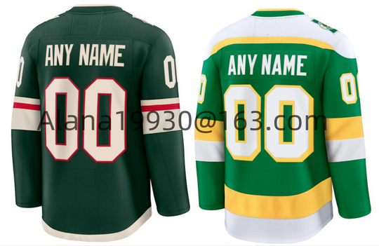 Custom Ice Hockey Stitched Jersey Name Number Kirill Kaprizov Matt Boldy Brock Faber Fleury Jersey For Men Women And Youth