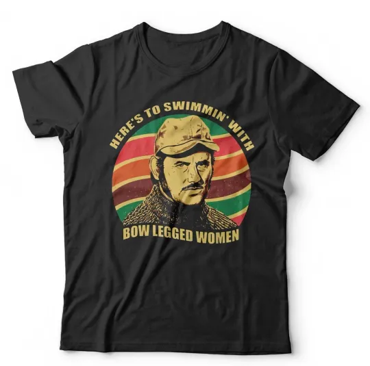 Discover Jaws T shirt Here’s To Swimming with Bow Legged Women Unisex & Kids Retro Quint