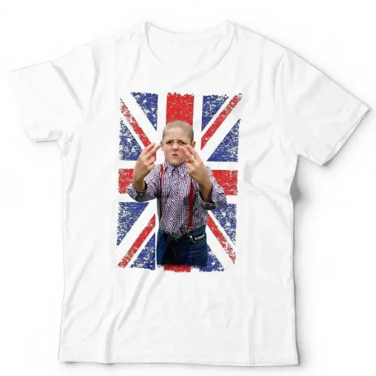 England Unisex T-Shirt Union Jack Brit Motif White