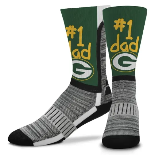 Green Bay Packers #1 Dad Socks, Gift for Fan