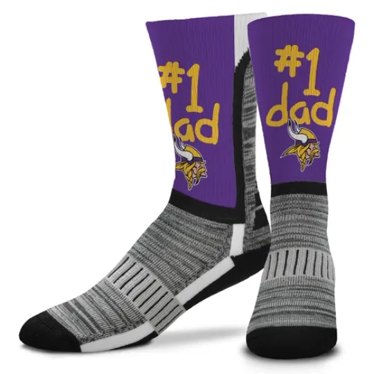 Minnesota Vikings #1 Dad Socks, Gift for Fan