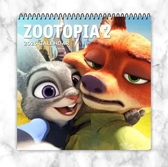 Discover Zootopia 2 Wall Calendar 2026 – Vibrant Artwork, Perfect Kids’ Room Decor!