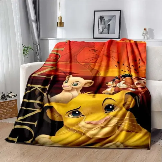 Discover Cartoon Disney The Lion King Soft Plush Blanket,Flannel Blanket Throw Blanket for Living Room Bedroom Bed Sofa Picnic Cover