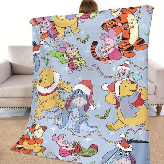 Discover Disney Pooh the Bear family's Christmas Warm Dream Blanket: Light up the warmth of winter Fairy tales