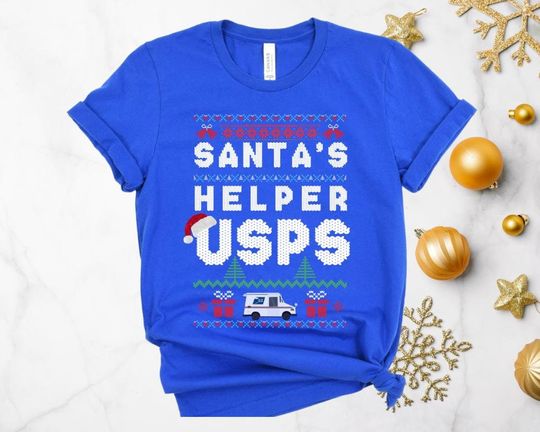 Discover Postal Worker Christmas Shirt, Santa's Helper, Post Office Truck Tee Mailman Christmas Gift, Mail Carrier Gift, Cute Postal Carrier Gift