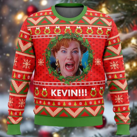 Home Alone Christmas Sweater, Kevin McCallister Xmas Sweater, Filthy Souls Alone Sweater, Holiday Sweater, Wet Bandits Funny Sweater