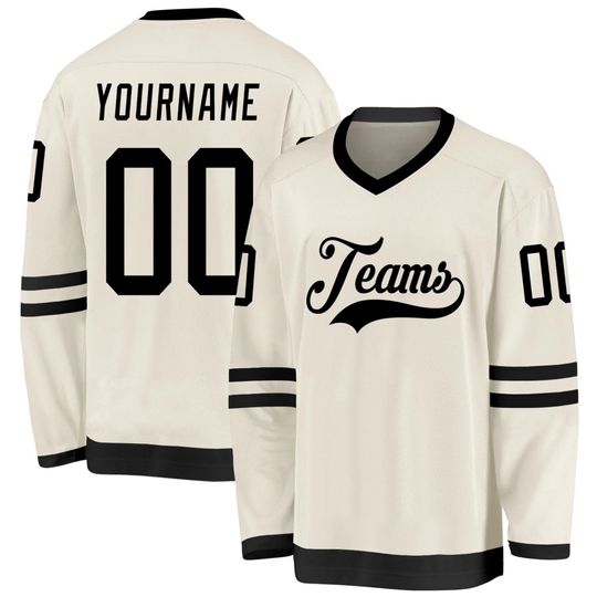 Discover Custom White Men's Hockey Jersey for Team Sports Fan Gift