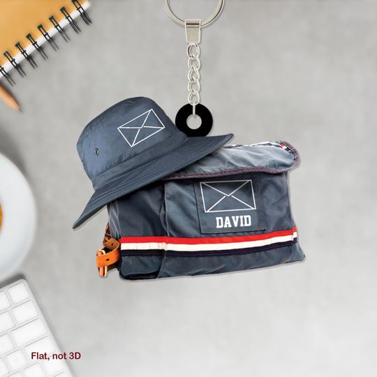Discover Personalized Postal Worker 2D Flat Acrylic Ornament - Custom Mail Carrier Christmas Gift