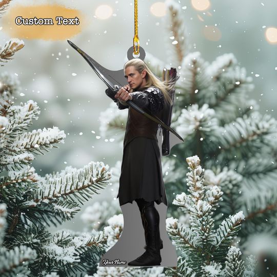 Discover Vintage Legolas Ornament, Movie-Inspired Christmas Decoration, Movie Character Gift, Retro Fan Ornament for Tree & Home, Unique Xmas Gift