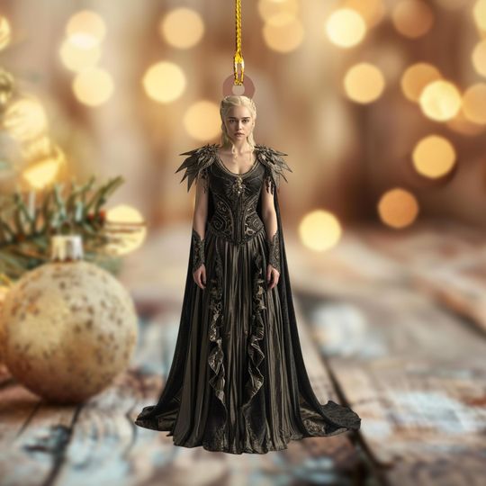 Discover Limited Daenerys Targaryen Armor Ornament, Wooden or Acrylic Xmas Gift, Movie Fan Christmas Tree Hanging, Unique Home Decor for Movie Lovers