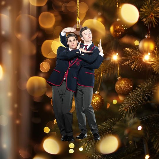 Discover Blaine Anderson Christmas Ornament, TV Show Fan Gift, Retro Music Decor, Custom Holiday Tree Decoration, Musical Comedy Ornament Gifts