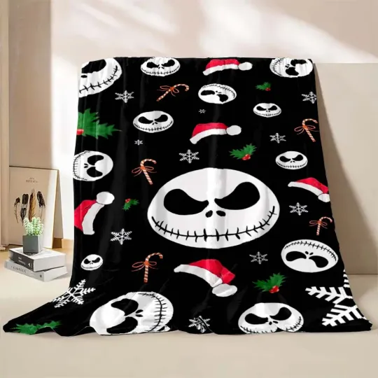 Discover The Nightmare Before Christmas Blanket Warm Soft Fluffy Throw Disney Anime Kid Adult Sofa Bed Break Blanket Travel Sheet Gift
