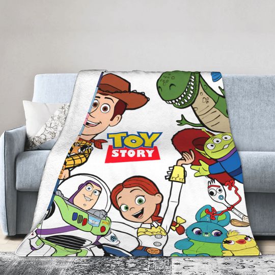 Toy Story Cartoon Cute Blanket Adventure Film Fuzzy Funny Soft Throw Blankets for Home Spring/Autumn Outdoor