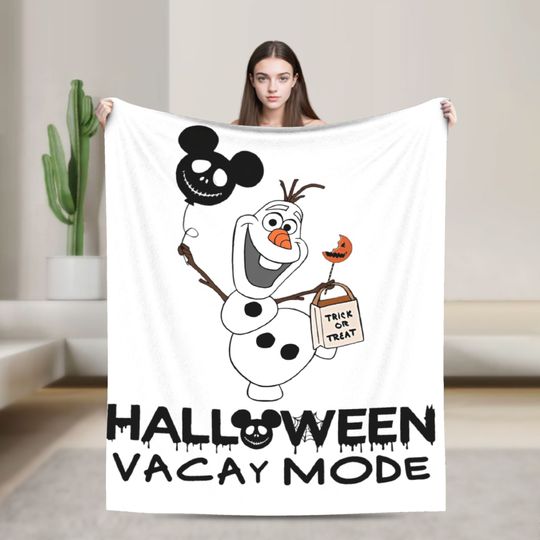 Discover Olaf Halloween Frozen Plush Blanket  Funny Throw Blanket for  Sofa Bedding Lounge 200x150cm Bedspread