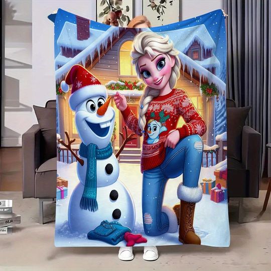 Discover Disney Aisha and Xuebao's Christmas Warm Dream Blanket: Dreamy Christmas Scene, keep you warm for the winter