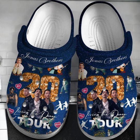 Jonas Brothers Living The Dream Tour Clogs Shoes, Jonas Christmas Shoes, Christmas  Slipper Gift for Adult