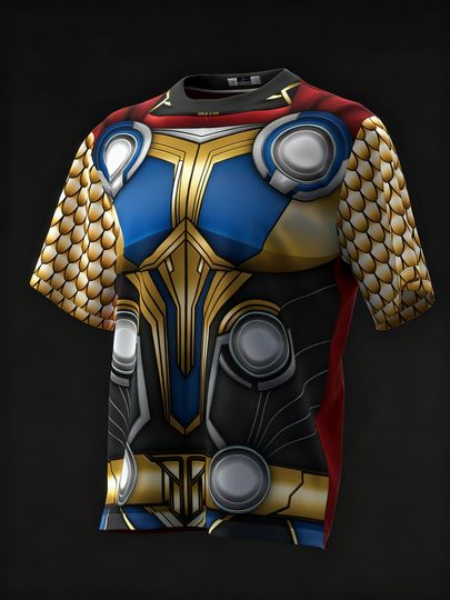 Discover Marvel New Kid Adult Halloween Evil THOR L&T 3D Role Playing Bowling Jersey Men Women Loose Breathable Comfortable Sweat Tshirt