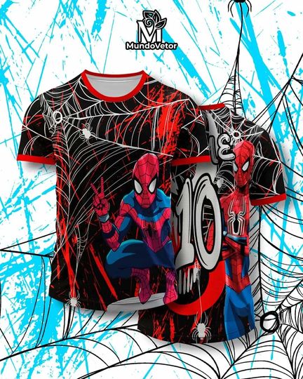 Marvel Spider - Man Jersey - This V - Neck Jersey Features A Striking Red Base Ideal for Spider - Man Enthusiasts