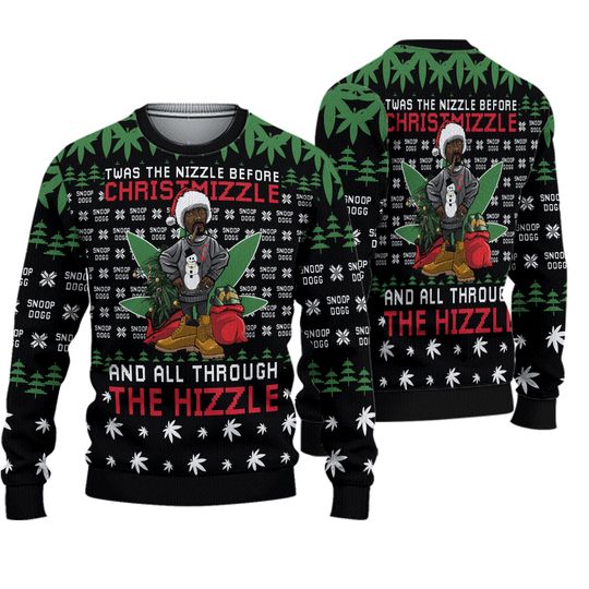 Christmizzle Snoop Dogg Ugly Christmas Sweater