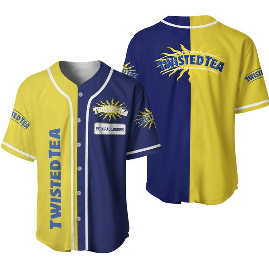 Custom Name Twisted Tea Baseball Jersey, Twisted Tea Baseball Shirt, Twisted Tea Jersey Shirt, Twisted Tea Shirt, Baseball Uniform Team